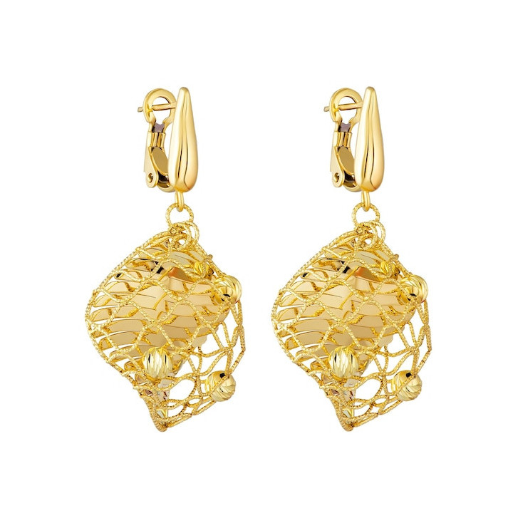 Pendiente Oro 14K Diamante sintético Esencial